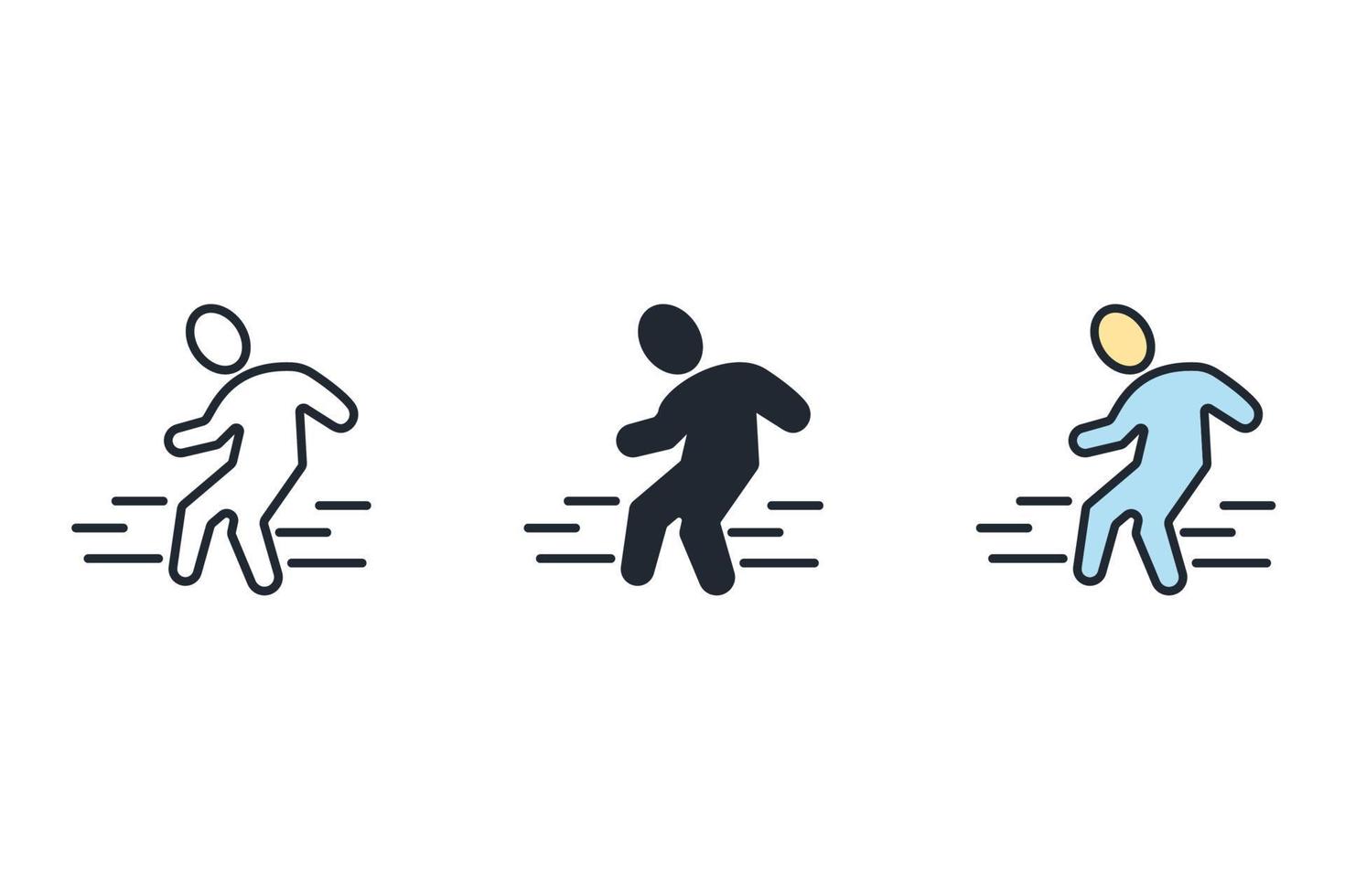 running icons  symbol vector elements for infographic web