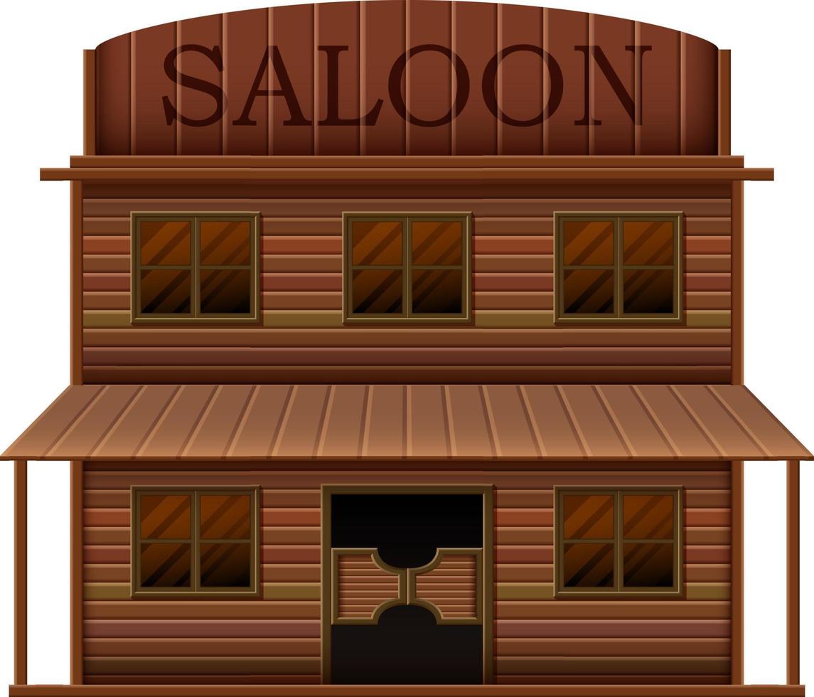 building saloon in western styles vector