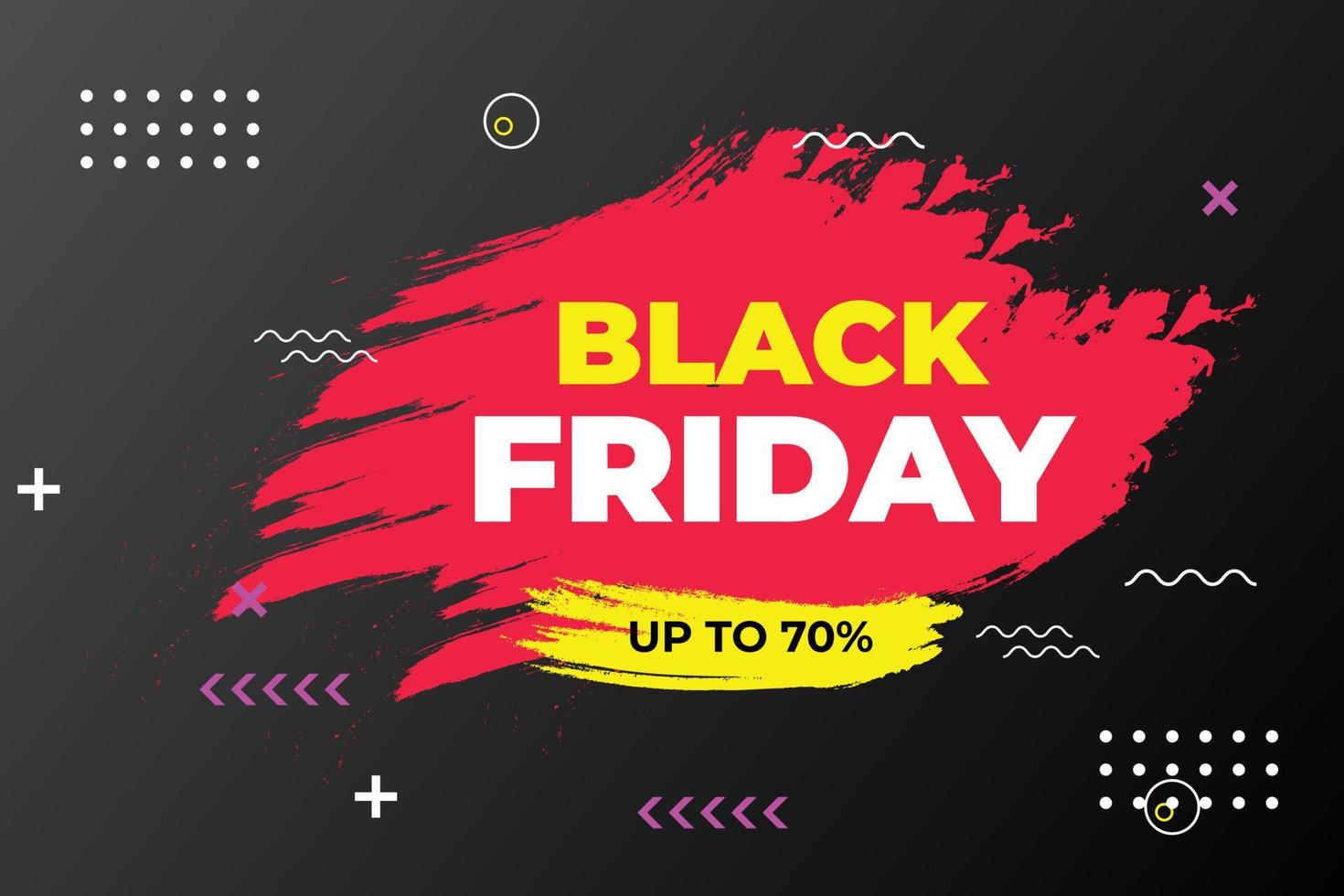 Black Friday sale poster. Commercial discount event banner. Black background textured. Vector business illustration. Black Friday vector illustration. Black Friday sale banner layout design