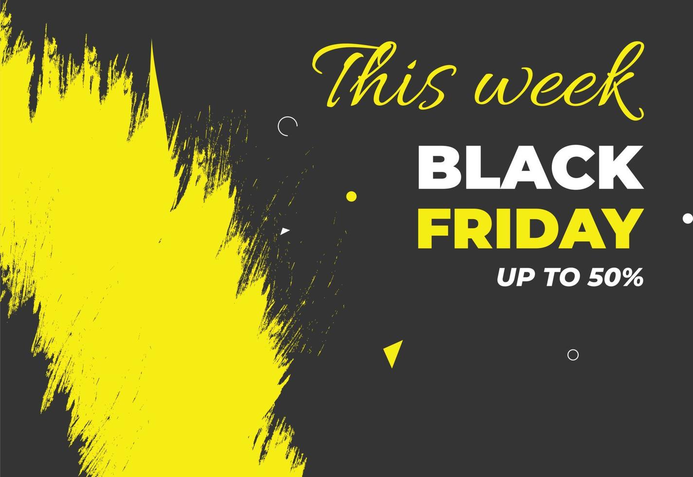 Black Friday sale poster. Commercial discount event banner. Black background textured. Vector business illustration. Black Friday vector illustration. Black Friday sale banner layout design