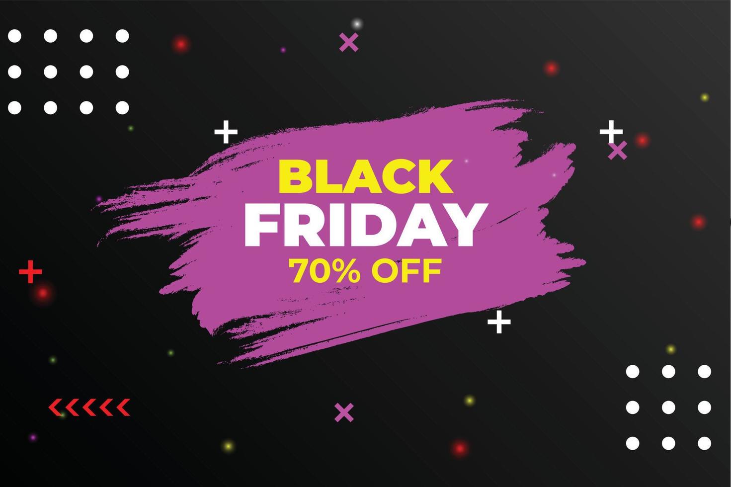 Black Friday sale poster. Commercial discount event banner. Black background textured. Vector business illustration. Black Friday vector illustration. Black Friday sale banner layout design