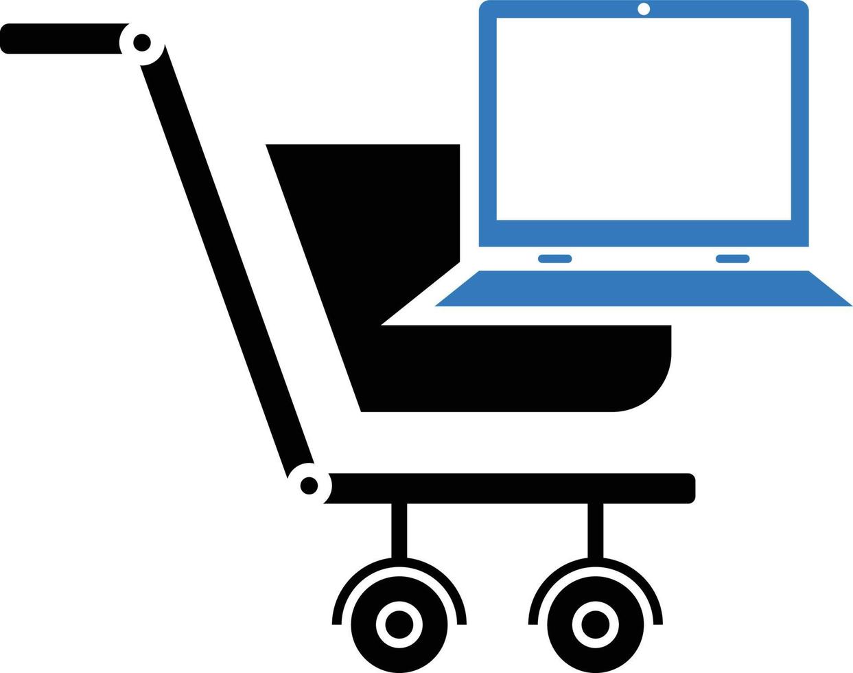 carro, ecommerce, icono de compras vector