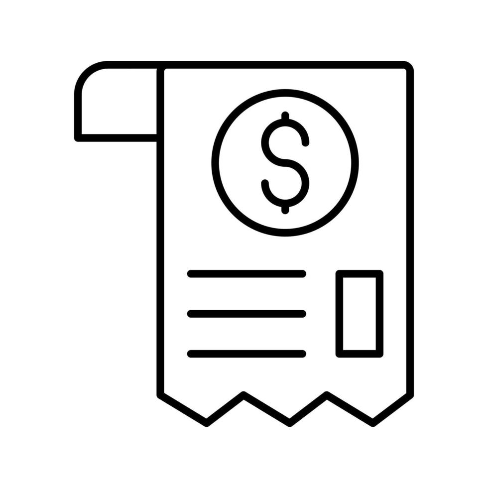 Receipt Vector Icon