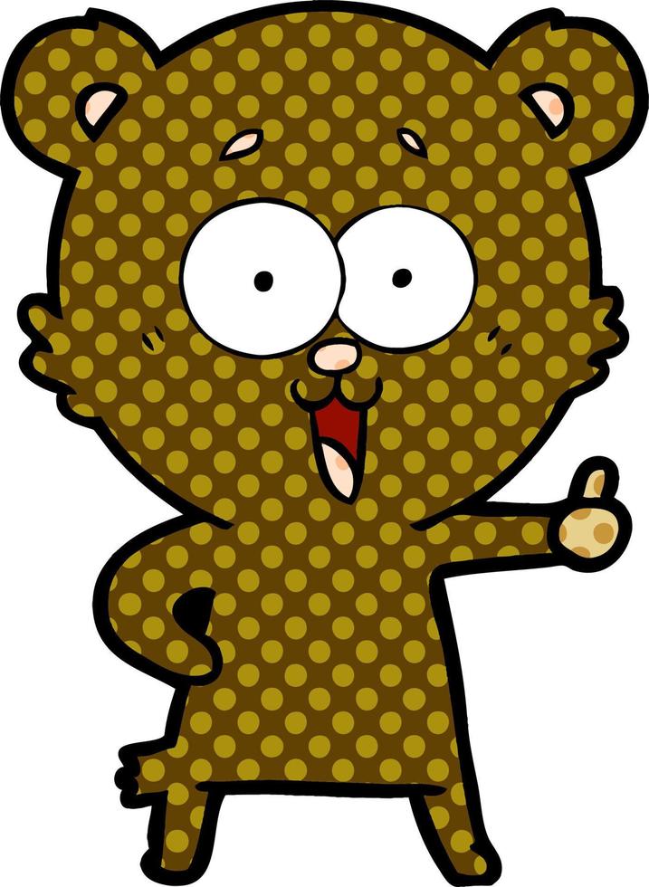 personaje de oso vectorial en estilo de dibujos animados vector