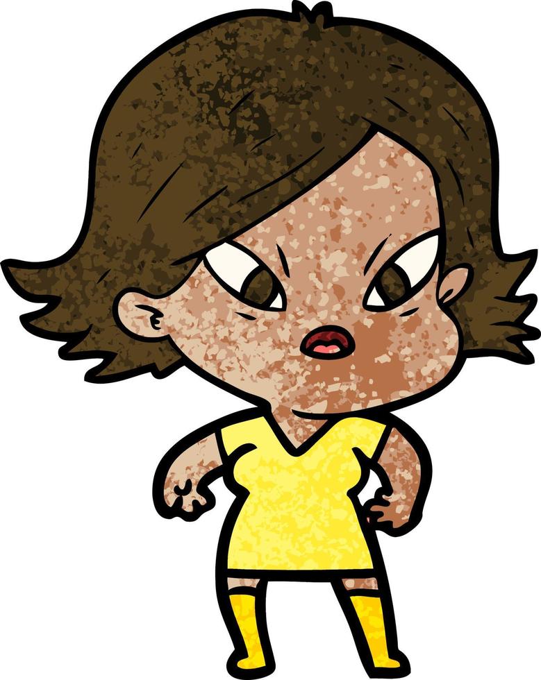 personaje de mujer de dibujos animados vector