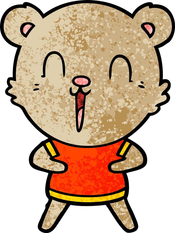 personaje de oso de dibujos animados vector