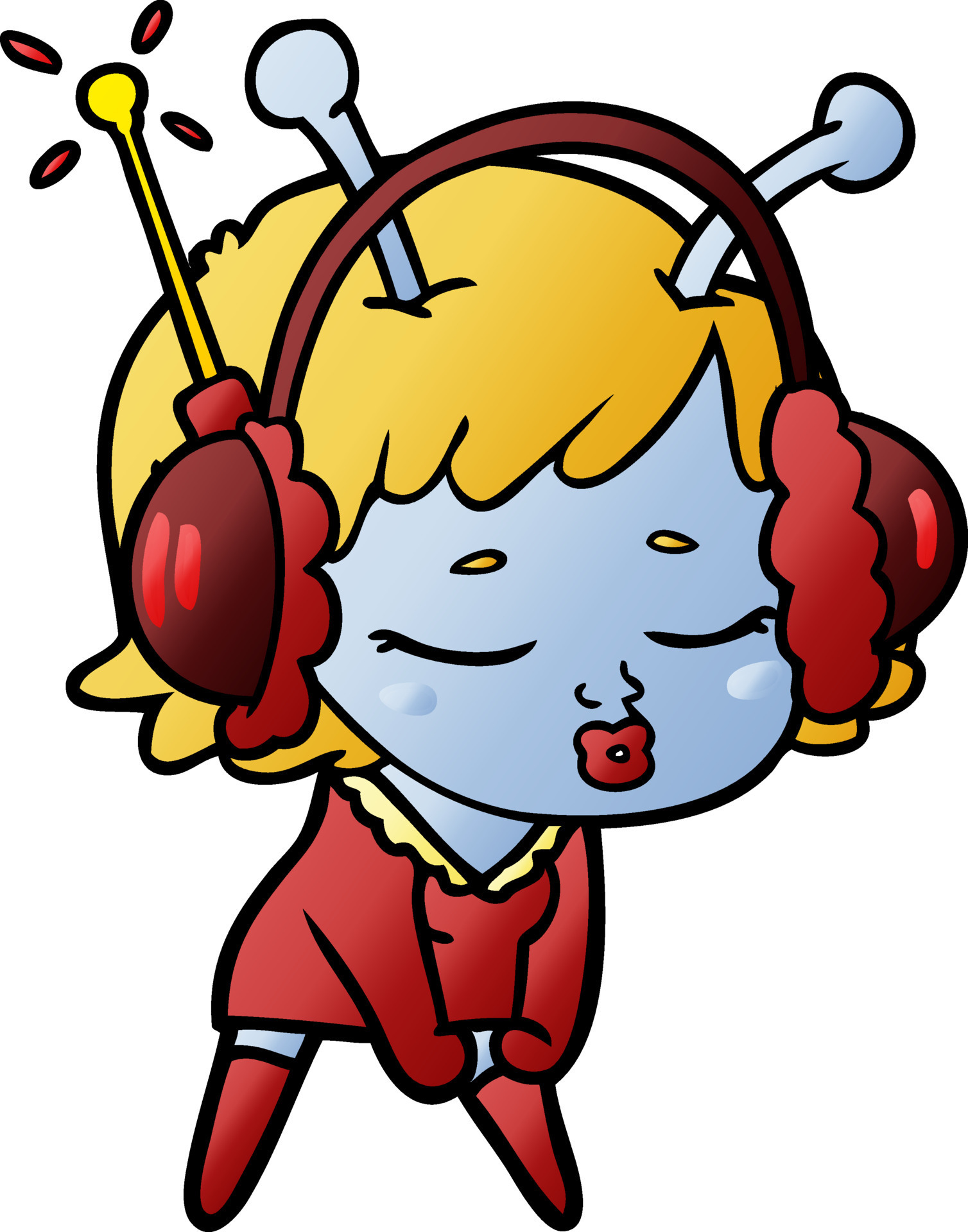 Cartoon alien character 12849910 Vector Art at Vecteezy