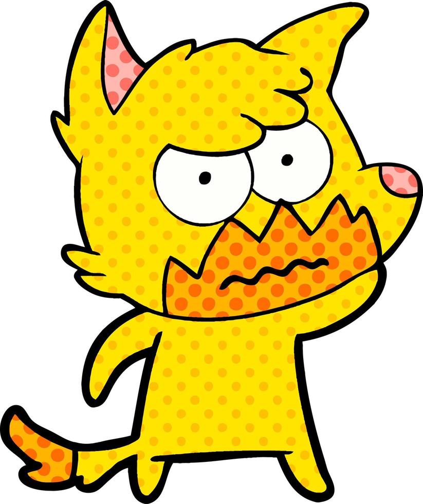 Vector fox character in cartoon style