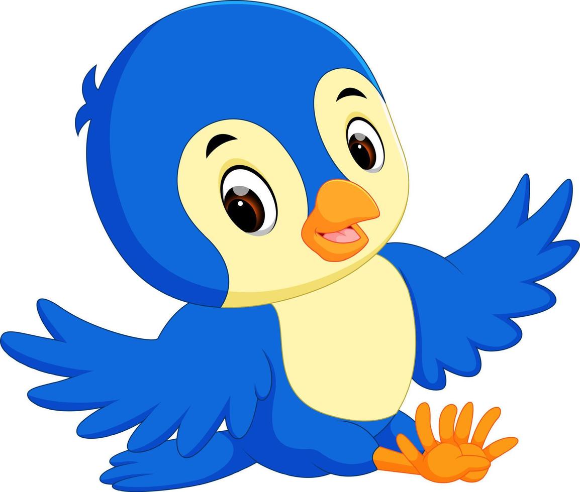 Cute bird cartoon vector