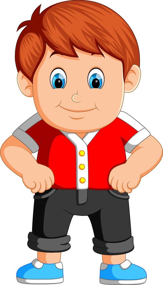 Happy boy cartoon vector