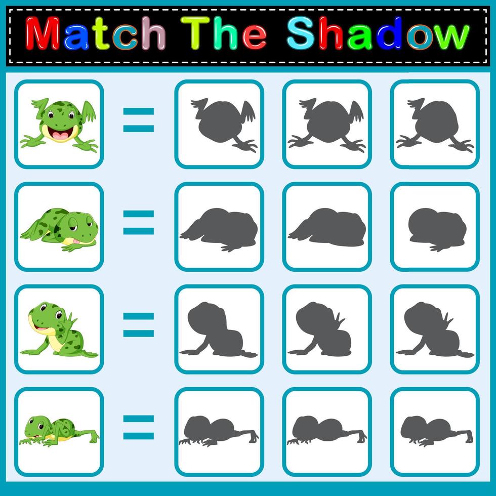 Find the correct shadow of the frog vector
