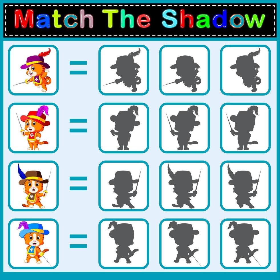 Find the correct shadow of the cat vector