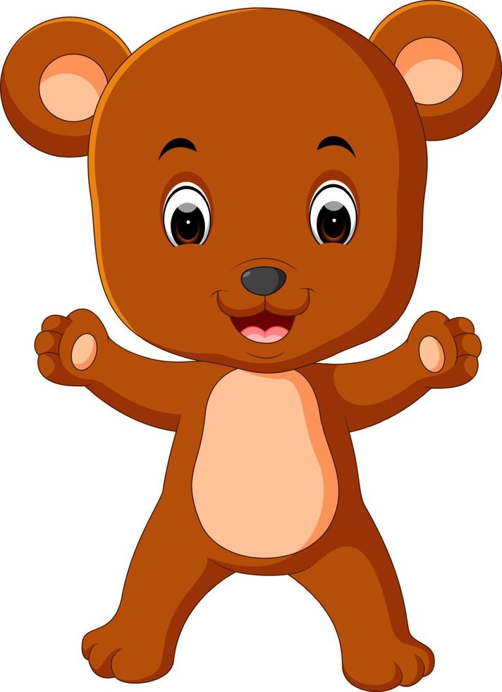 cute bear cartoon vector