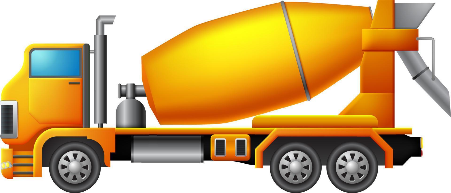 ilustración de camión mezclador de cemento vector
