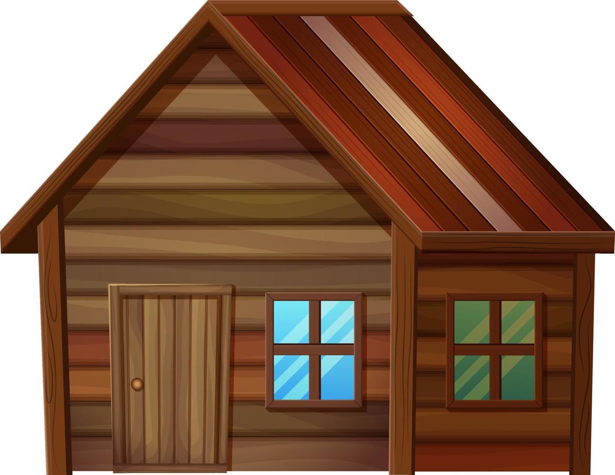 Wooden house in bad condition vector
