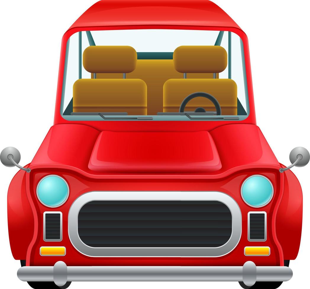 a front view a classic car vector