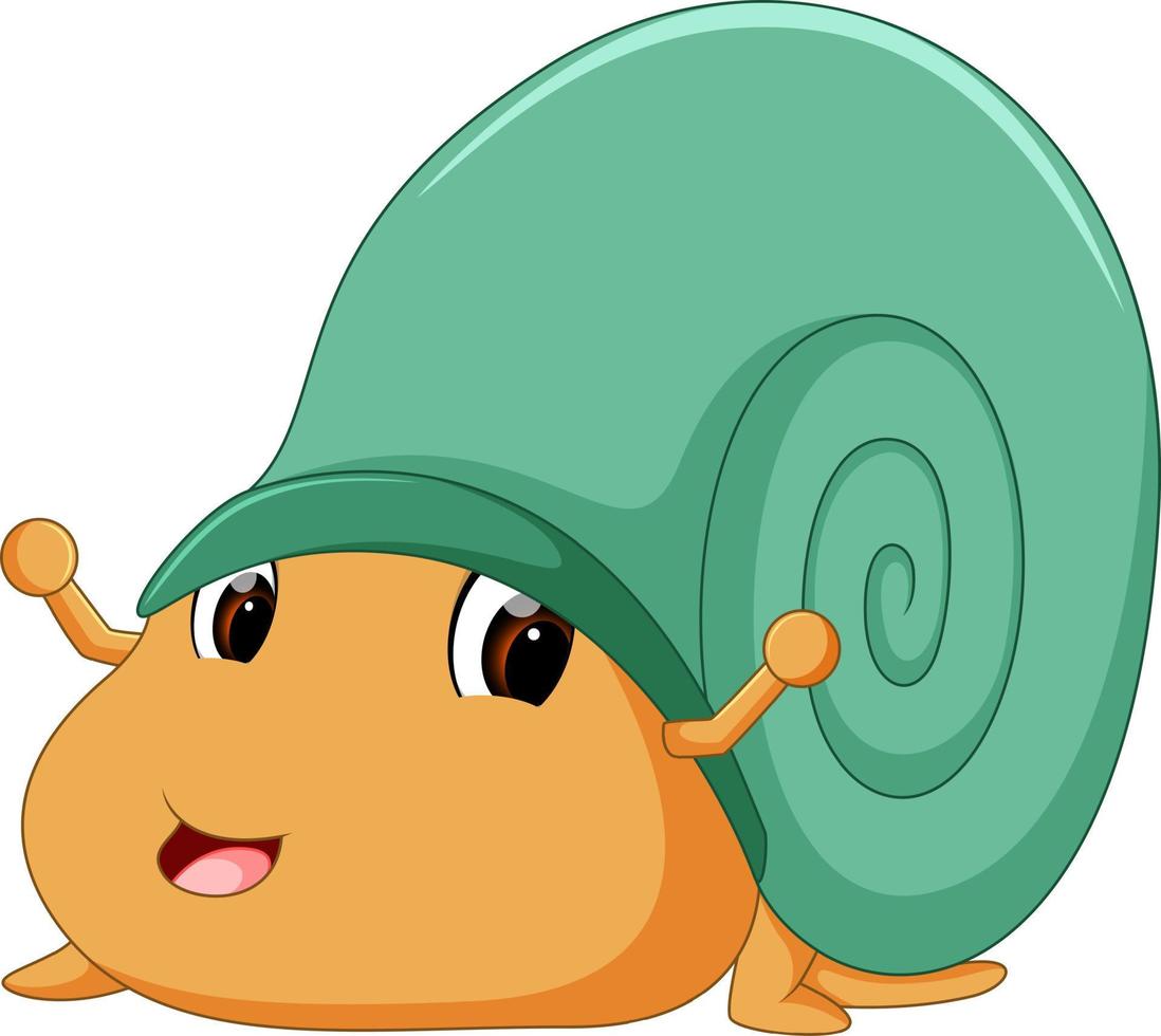 a comical snail cartoon vector