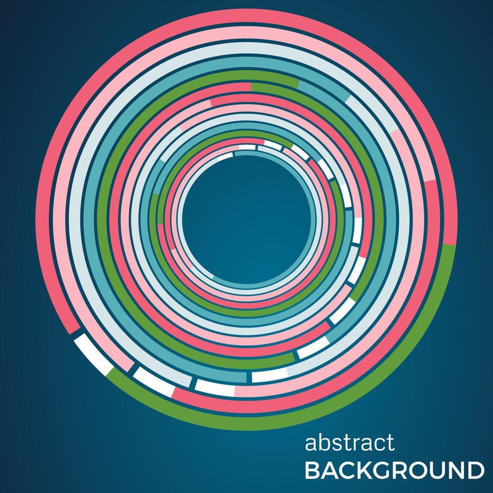 Beautiful light circles on a blue background. Abstract flash light circles. Vector technology background.