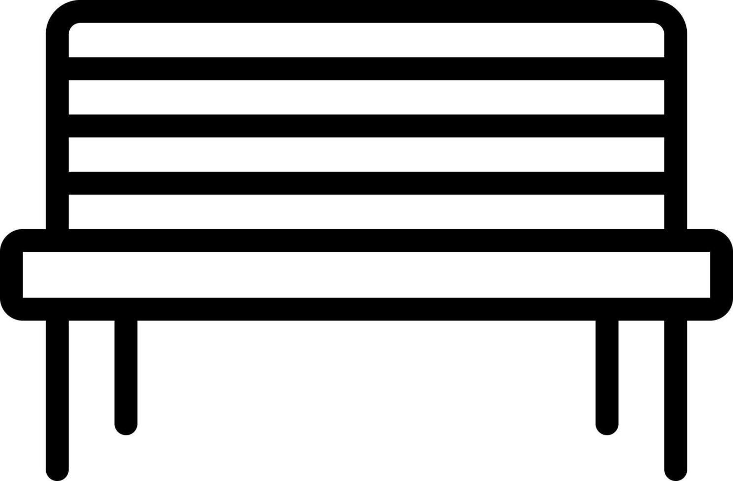line icon for bench vector