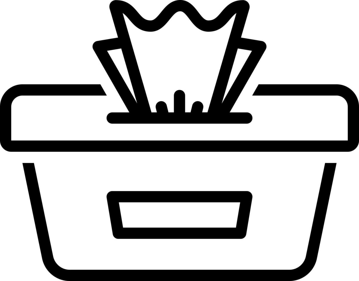 line icon for wet wipes vector