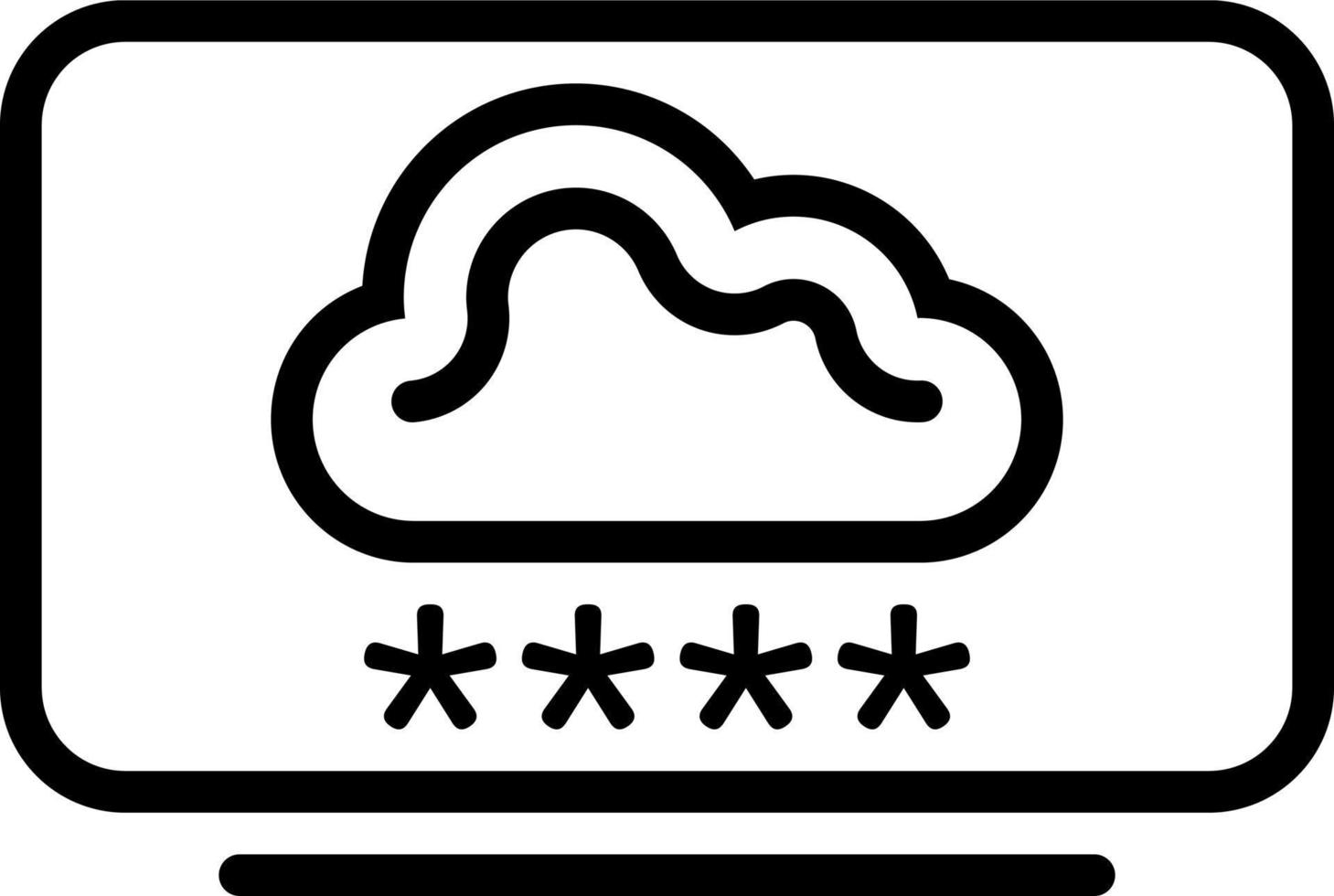 line icon for secure vector