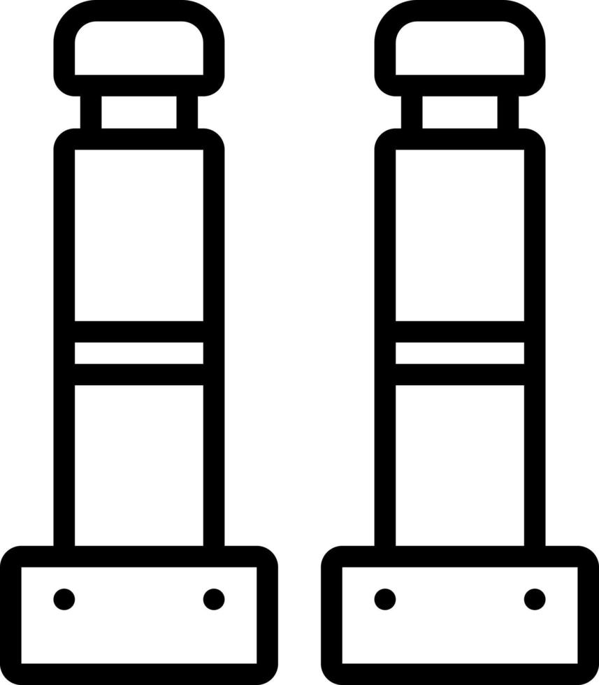 line icon for bollards vector