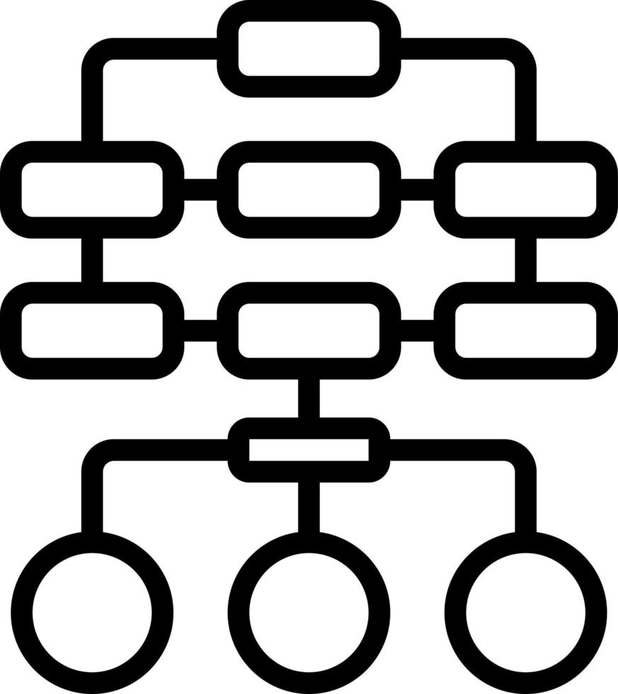 line icon for sitemap vector