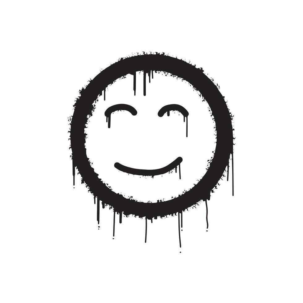 Impresionante icono de sonrisa de graffiti. ilustración vectorial vector
