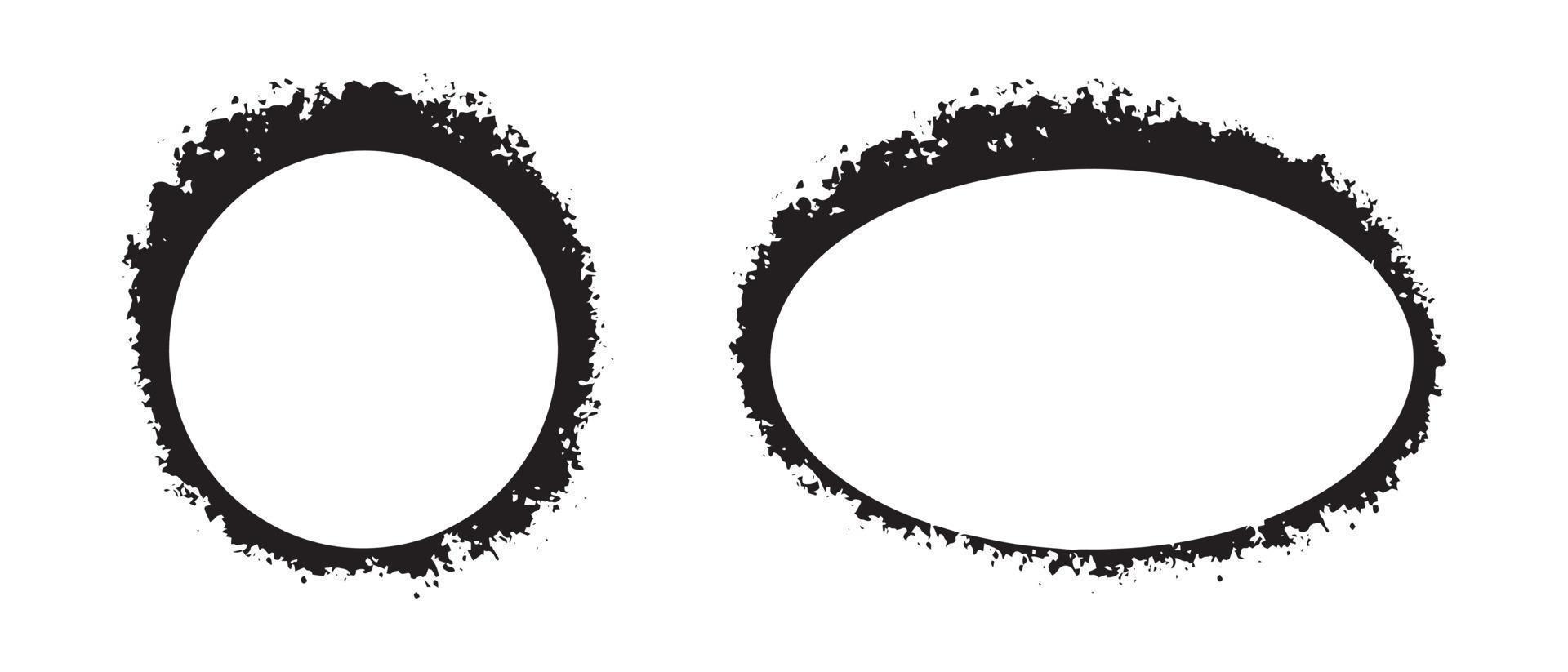 brush style frame on white background vector