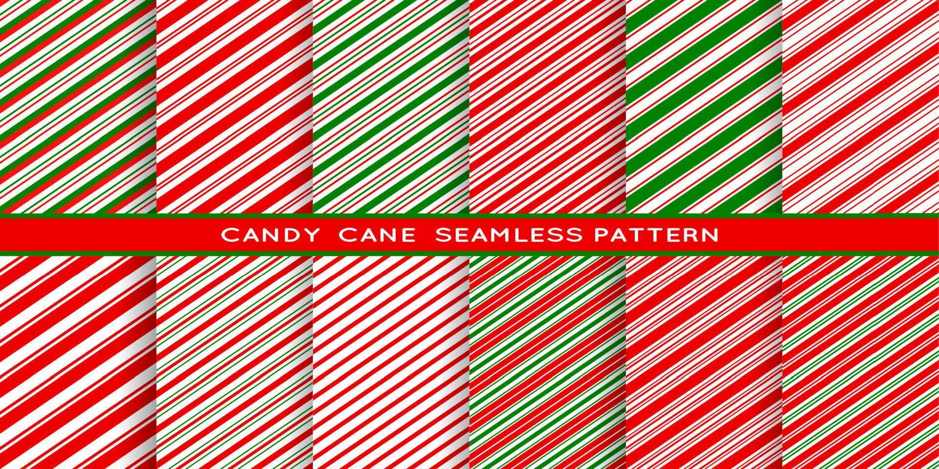 Candy cane wrapping paper seamless pattern vector