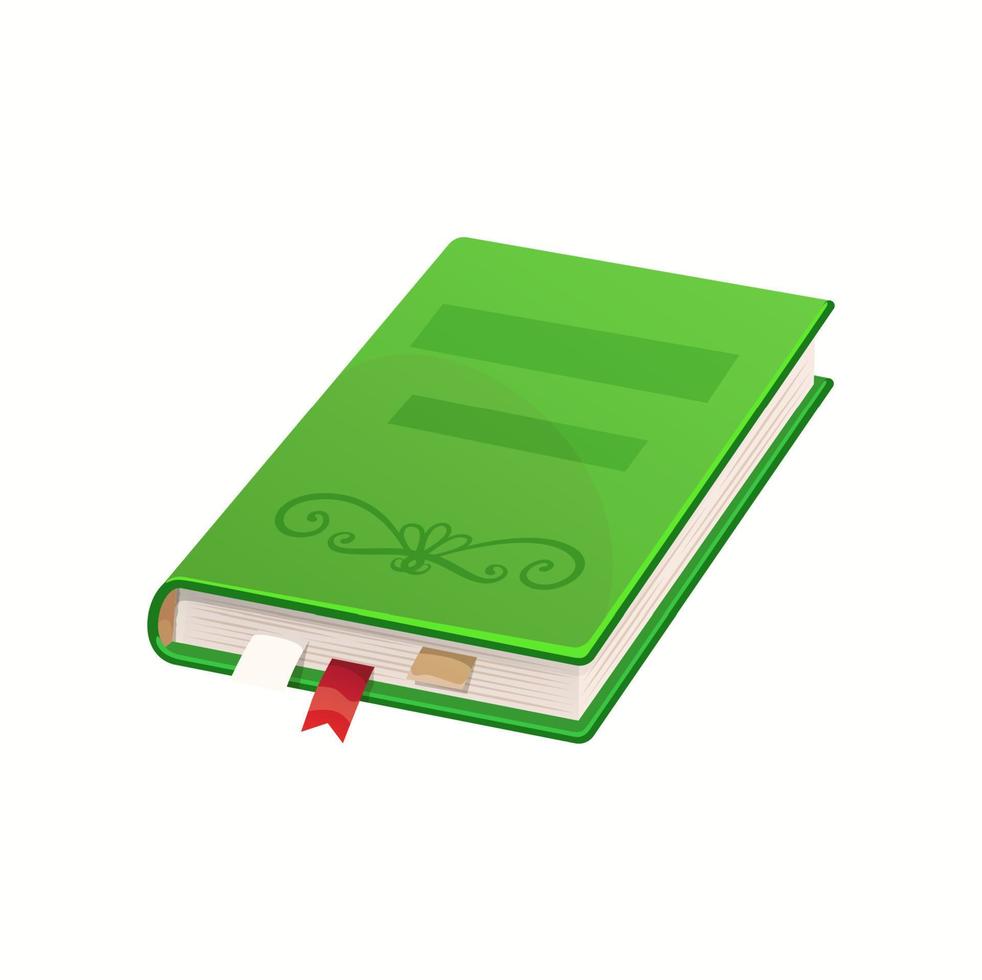 Cartoon paper book isolated vector closed textbook
