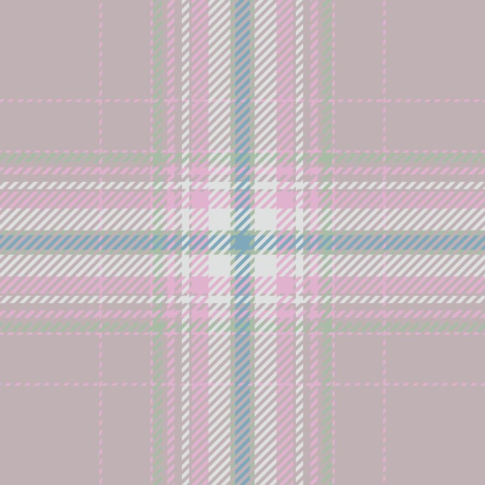 Plaid check pattern in pink. Seamless fabric texture. Tartan textile print. vector