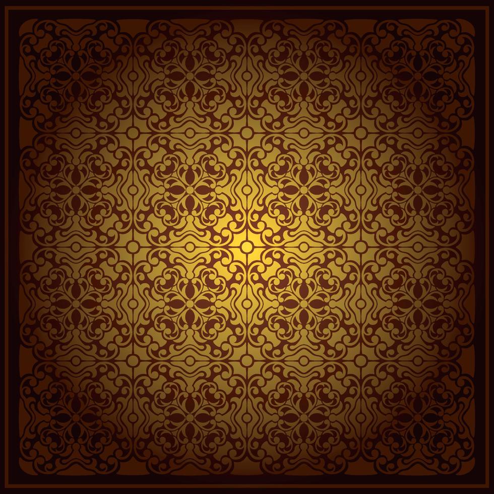 Abstract brown background baroque vector
