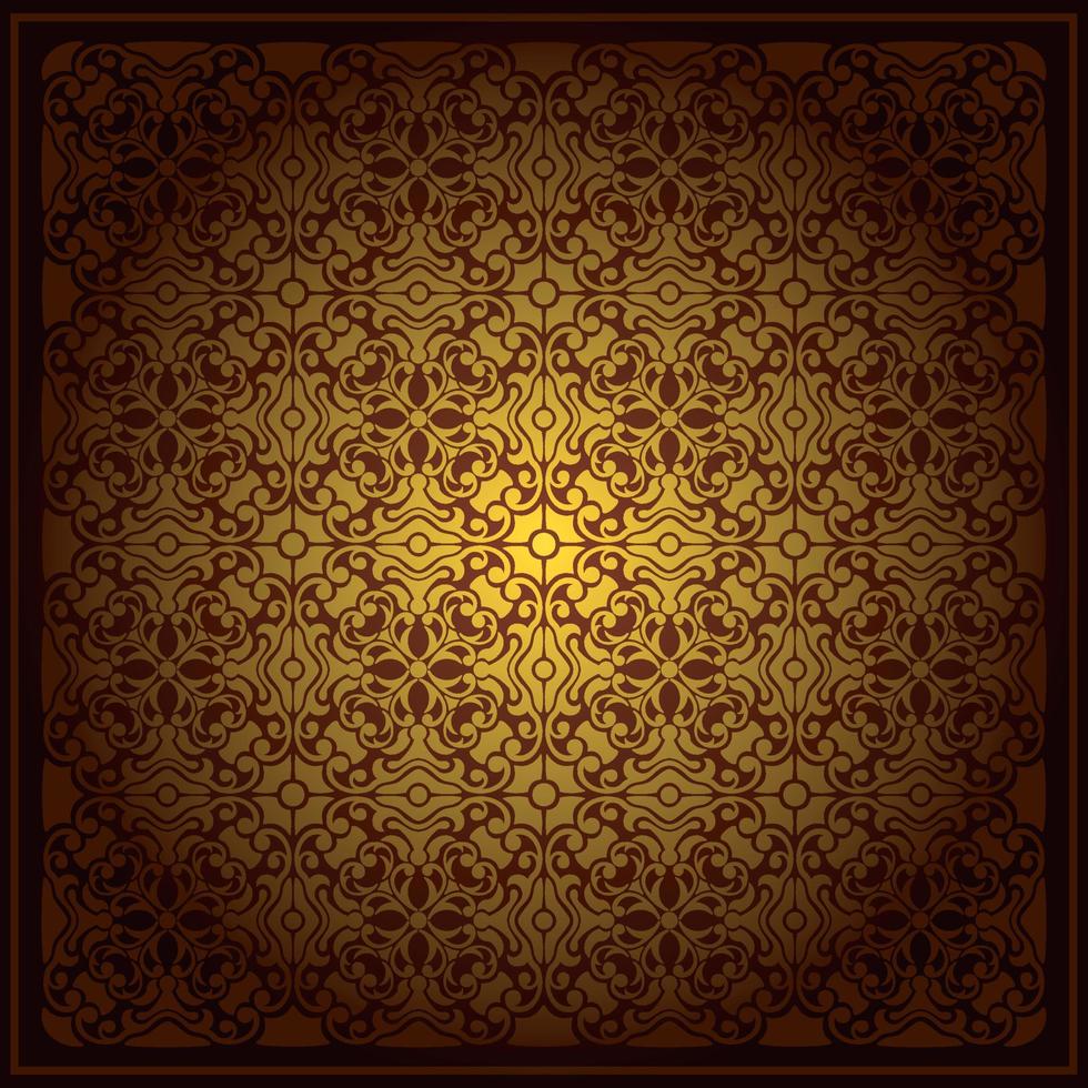 Abstract brown background baroque vector