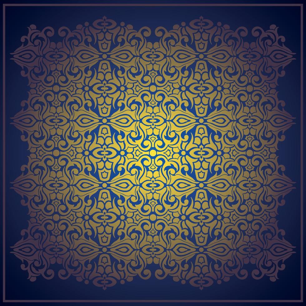 Abstract blue background baroque vector