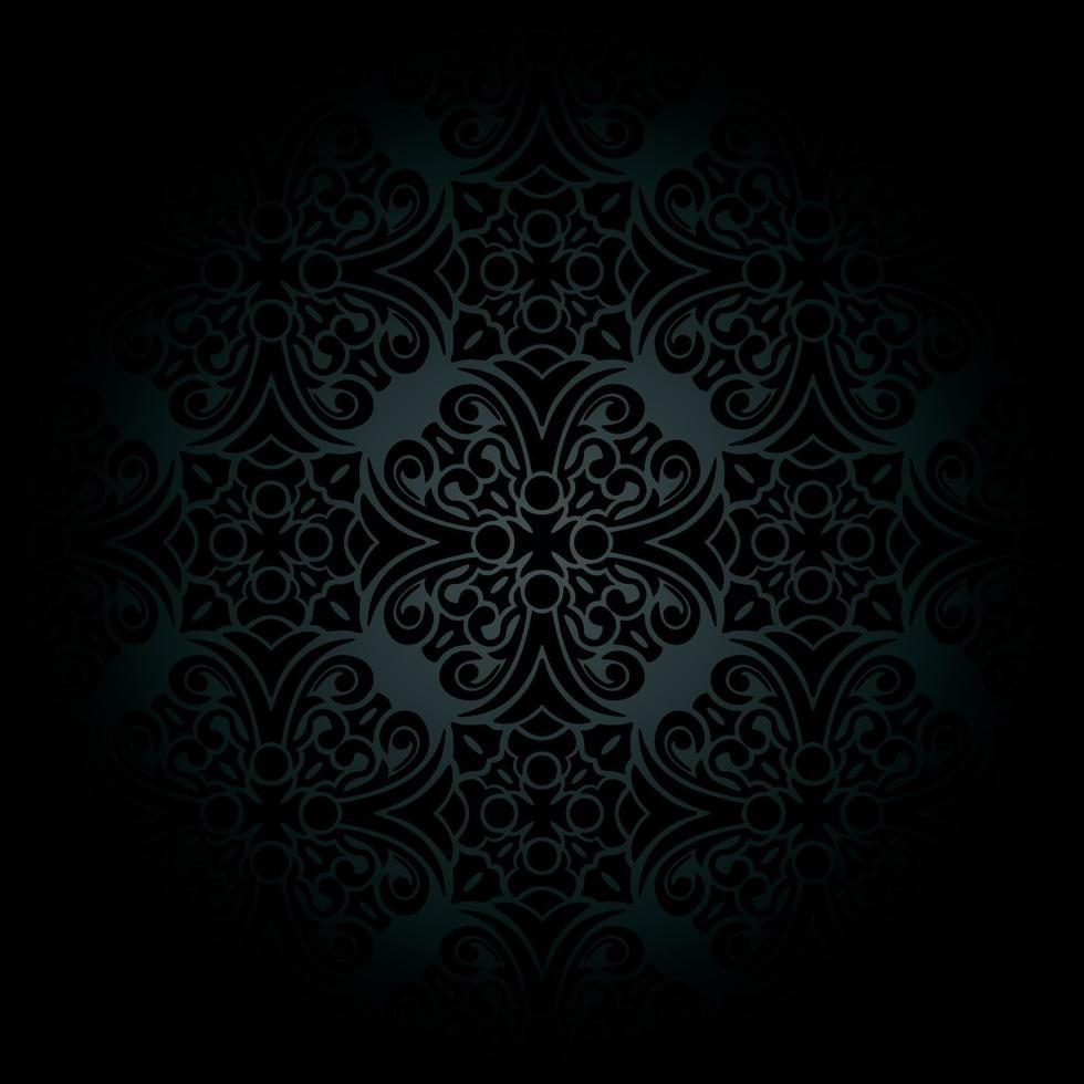 Vintage seamless background with black abstract pattern vector