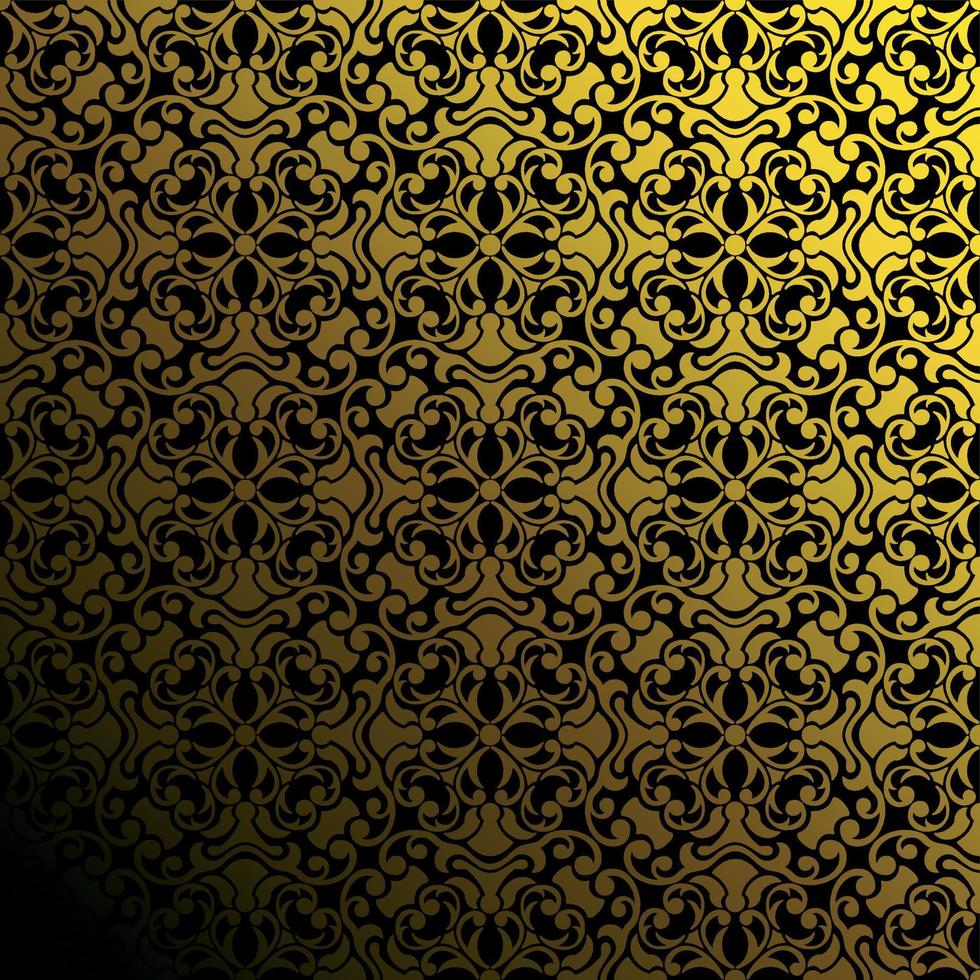 Gold abstract geometric pattern texture on a black background vector