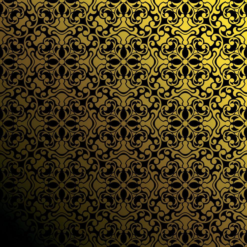 textura de patrón geométrico abstracto dorado sobre un fondo negro vector