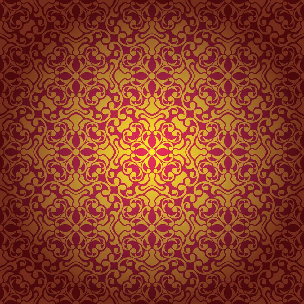 Abstract seamless baroque background vector