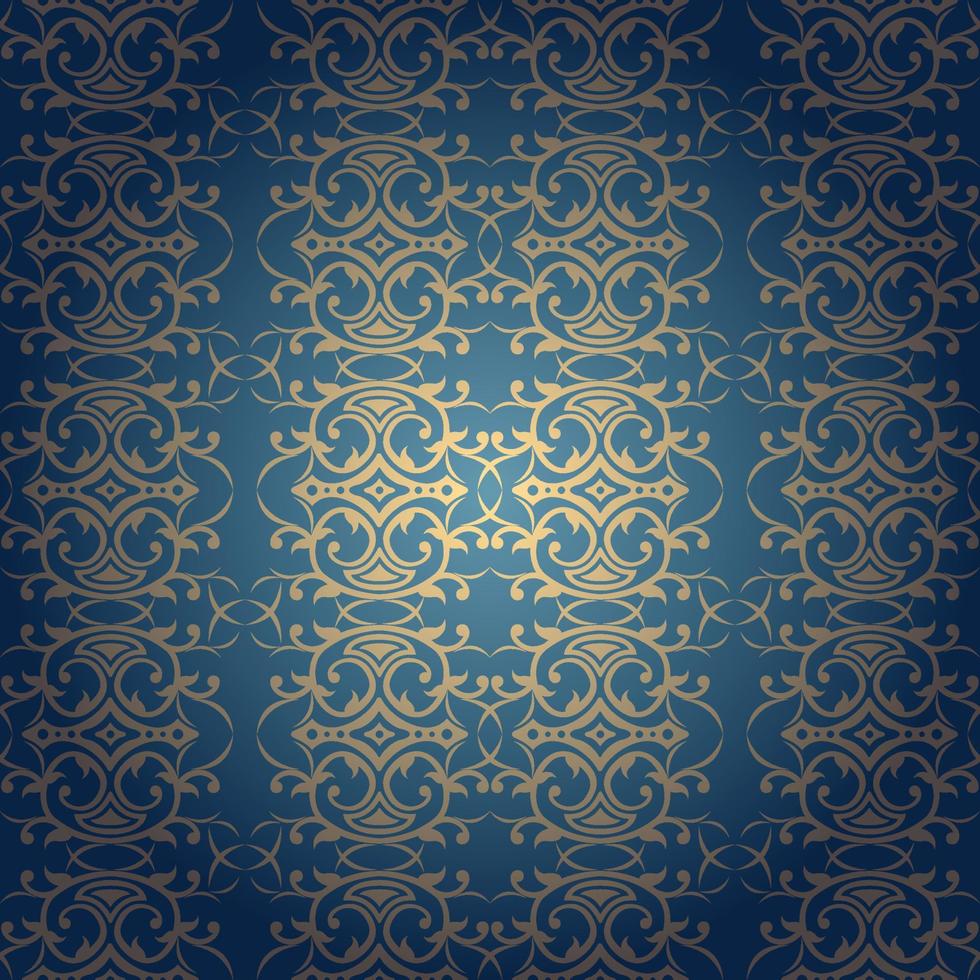 Baroque seamless background with floral vector