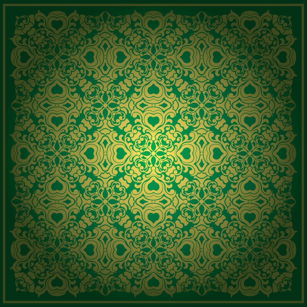 vector barroco de fondo verde abstracto