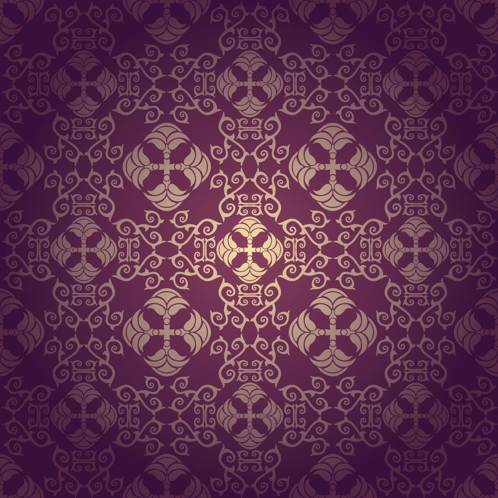 Seamless floral baroque background purple vector