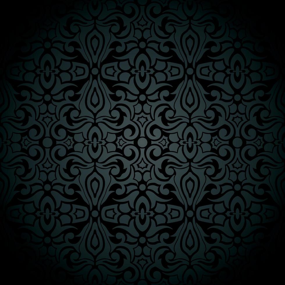 Black vintage seamless background with abstract pattern vector