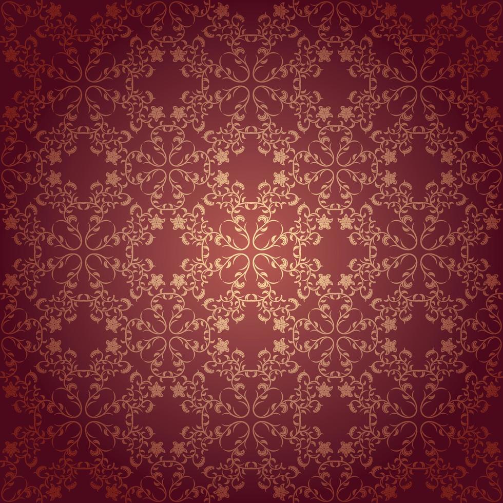 Background abstract baroque vector with flowers