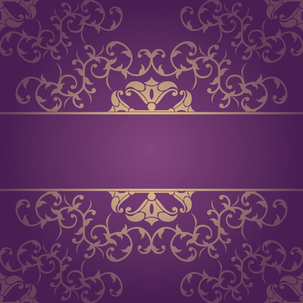 Purple background baroque vector with flowers