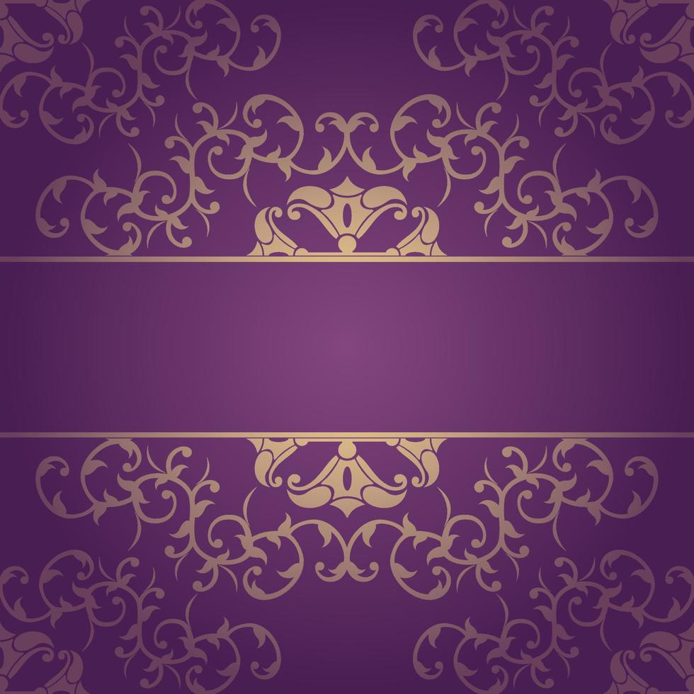 Purple background baroque vector with flowers