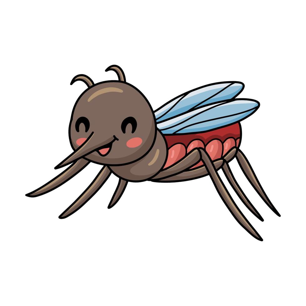 Cute little mosquito cartoon posing 12851522 Vector Art at Vecteezy
