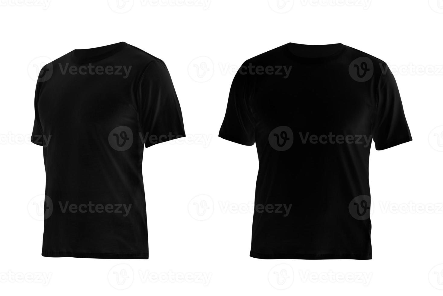 Two black T-shirts isolated on white  tshirts photo