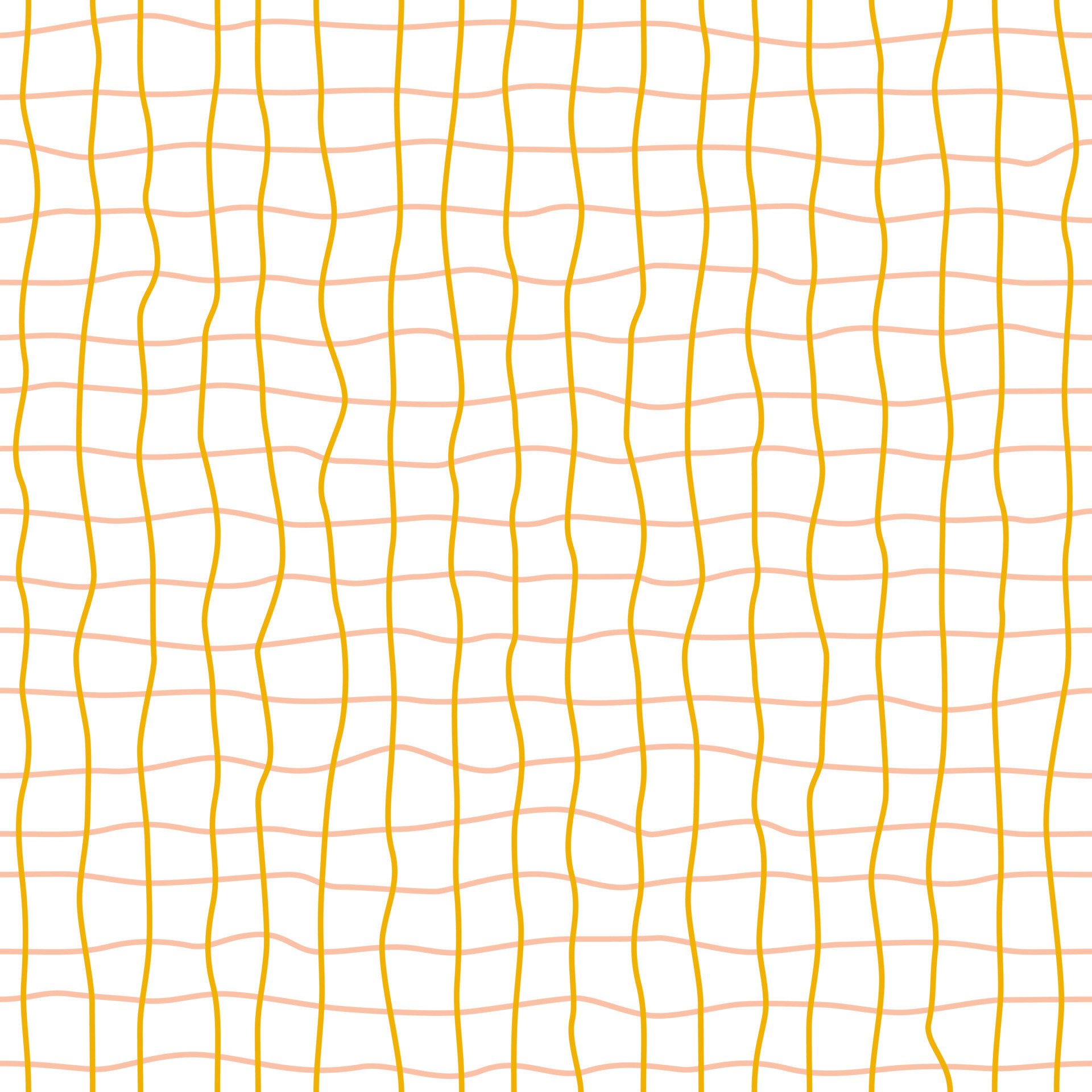 Minimalist checkered lines with pink and orange distorted grid on white