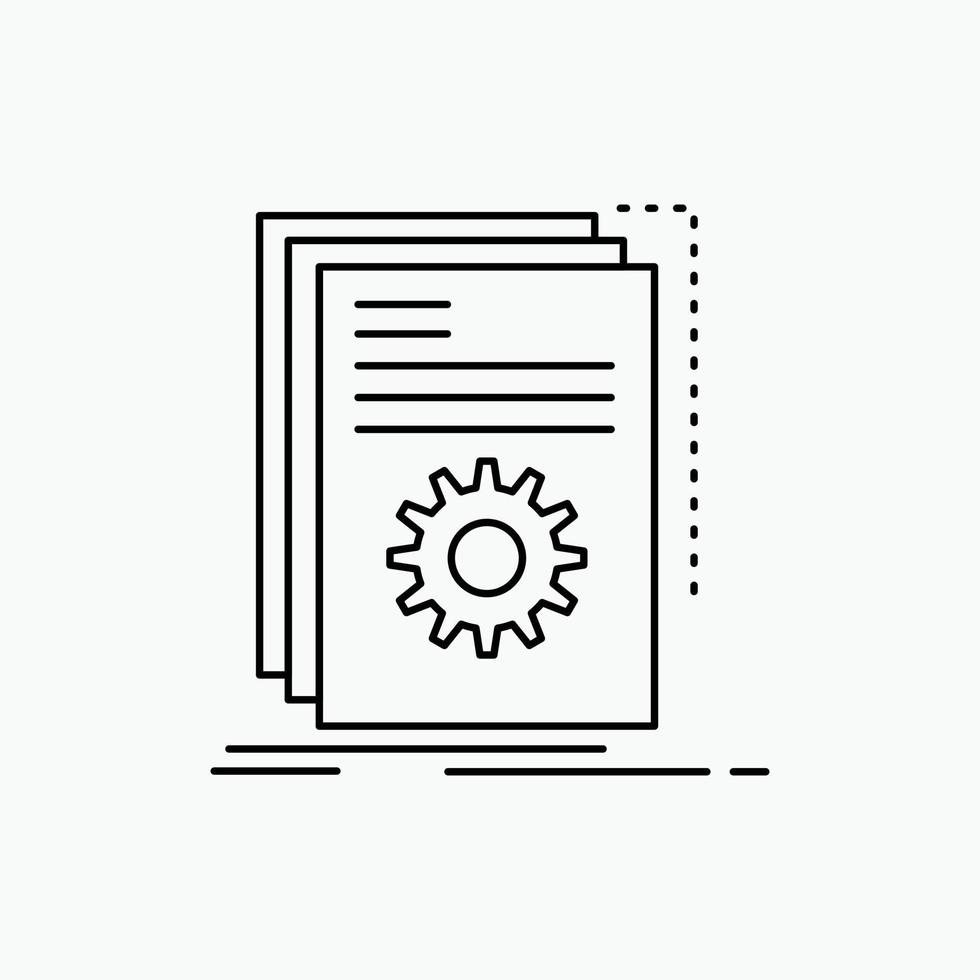App. build. developer. program. script Line Icon. Vector isolated illustration